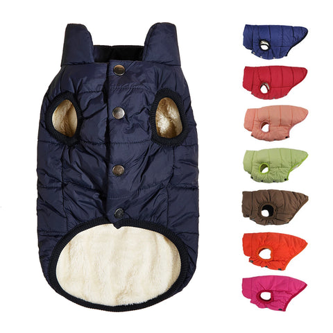 Dog Jacket with Fleece Cotton Lining