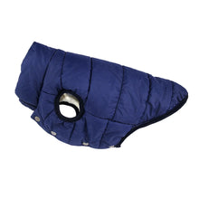 Dog Jacket with Fleece Cotton Lining in Blue