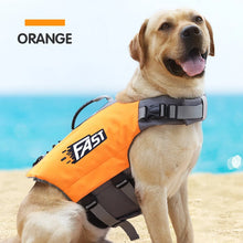 Dog Life Jacket with Reflective Trim in Orange