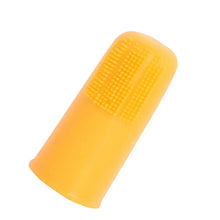 Dog Teeth Cleaning Finger Brush in Style 2 Yellow