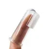 Dog Teeth Cleaning Finger Brush in Transparent