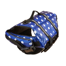 Dogs Enhanced Swimwear Safety Vest in Blue Dots