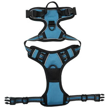 Dogs Reflective Breathable Vest Strap in Blue