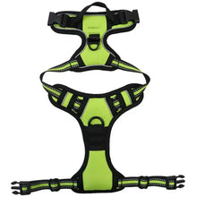 Dogs Reflective Breathable Vest Strap in Green