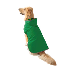 Double-Layer Reversible Raincoat for Dogs in Green
