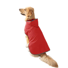 Double-Layer Reversible Raincoat for Dogs in Red