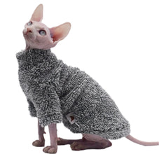 Double-Sided Fluffy Jacket for Sphynx in Black