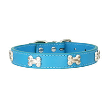 Durable Leather Collars for Pets in Blue