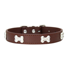 Durable Leather Collars for Pets in Coffee