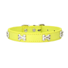 Durable Leather Collars for Pets in Yellow