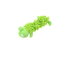 Durable Squeaky Plush Dog Toy for Small Breeds in Green Frog