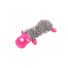 Durable Squeaky Plush Dog Toy for Small Breeds in Grey Hippo