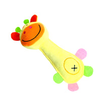 Durable Squeaky Plush Dog Toy for Small Breeds in Yellow Giraffe