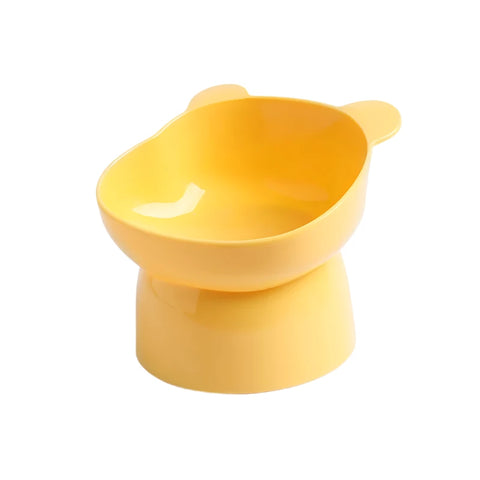 Elevated Dog Water Bowl in (A) Lemon Yellow