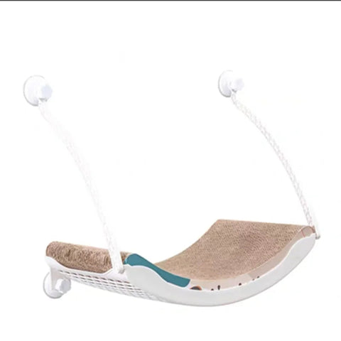 Ergonomic Hanging Cat Beds in Pearl White