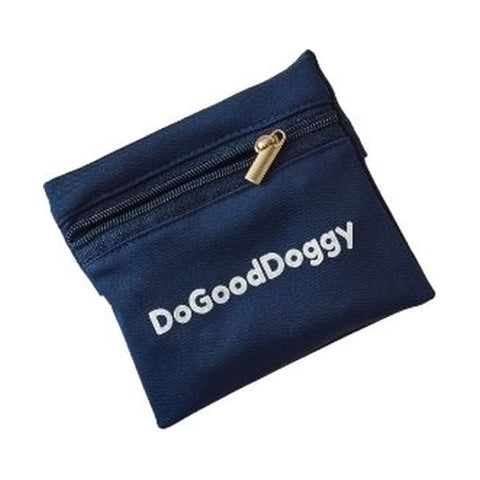 Navy DoGoodDoggy walking wristband pouch with zip