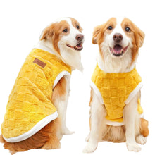 Flannel Winter Dog Sweater in Yellow