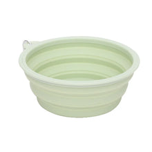 Foldable Silicone Pet Travel Bowl in Green