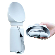 Folding Pet Water Bottle in Light Grey