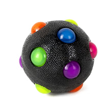 black glowing interactive ball on a white background