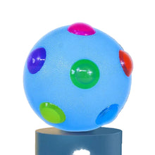 blue glowing interactive ball