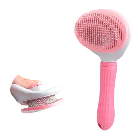 Hair Brush Grooming Tools for Pets in Pink