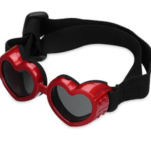 Heart Shaped Small Dog Sunglasses in Red