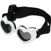 Heart Shaped Small Dog Sunglasses in White