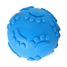 Blue heavy duty rubber dog chew ball