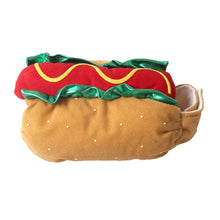 Hot dog Halloween costume shown from the side