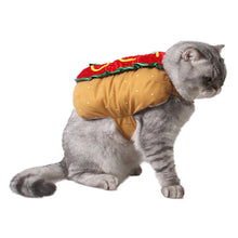 Cat wearing sausage-inspired Halloween costume