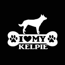 Alternate view of the I Love My Kelpie Bone Car Sticker
