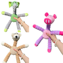 different coloured indestructible plush toys