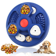 Interactive Dog Puzzle Feeder Toy in Blue
