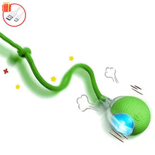 Interactive Indoor Teasing Cat Toy in Green Tail Ball