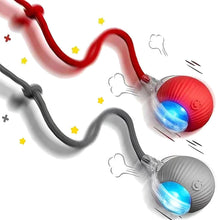 Interactive Indoor Teasing Cat Toy in Red and Grey Tail