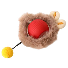 Interactive Indoor Teasing Cat Toy in Red Plush Rat Toy