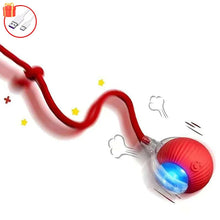 Interactive Indoor Teasing Cat Toy in Red Tail Ball
