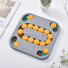Interactive Slow Feeder Puzzle Dog Toy in Grey Square
