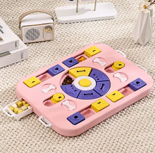 Interactive Slow Feeder Puzzle Dog Toy in New Pink