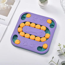 Interactive Slow Feeder Puzzle Dog Toy in Purple Square