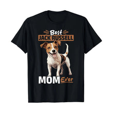 Black T-shirt with Jack Russell dog print