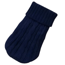 Knitted Winter Sweater for Small & Medium Dogs in Navy Blue