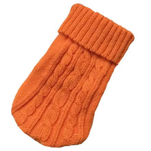 Knitted Winter Sweater for Small & Medium Dogs in Orange