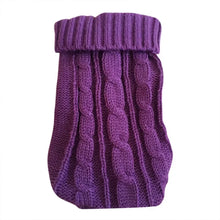 Knitted Winter Sweater for Small & Medium Dogs in Purple