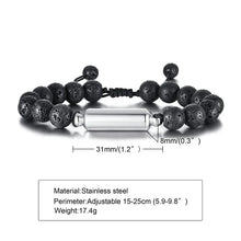 Alternate view of the Lava Stone Beads Urn Bracelets for Ashes