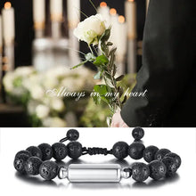 Lava Stone Beads Urn Bracelets for Ashes, product photo 6 of 15