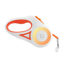 LED Retractable Dog Leash in Orange 3M
