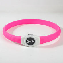LED Waterproof Dog Collar in Pink Collar