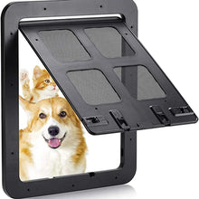 Lockable Sliding Pet Screen Door in Black
